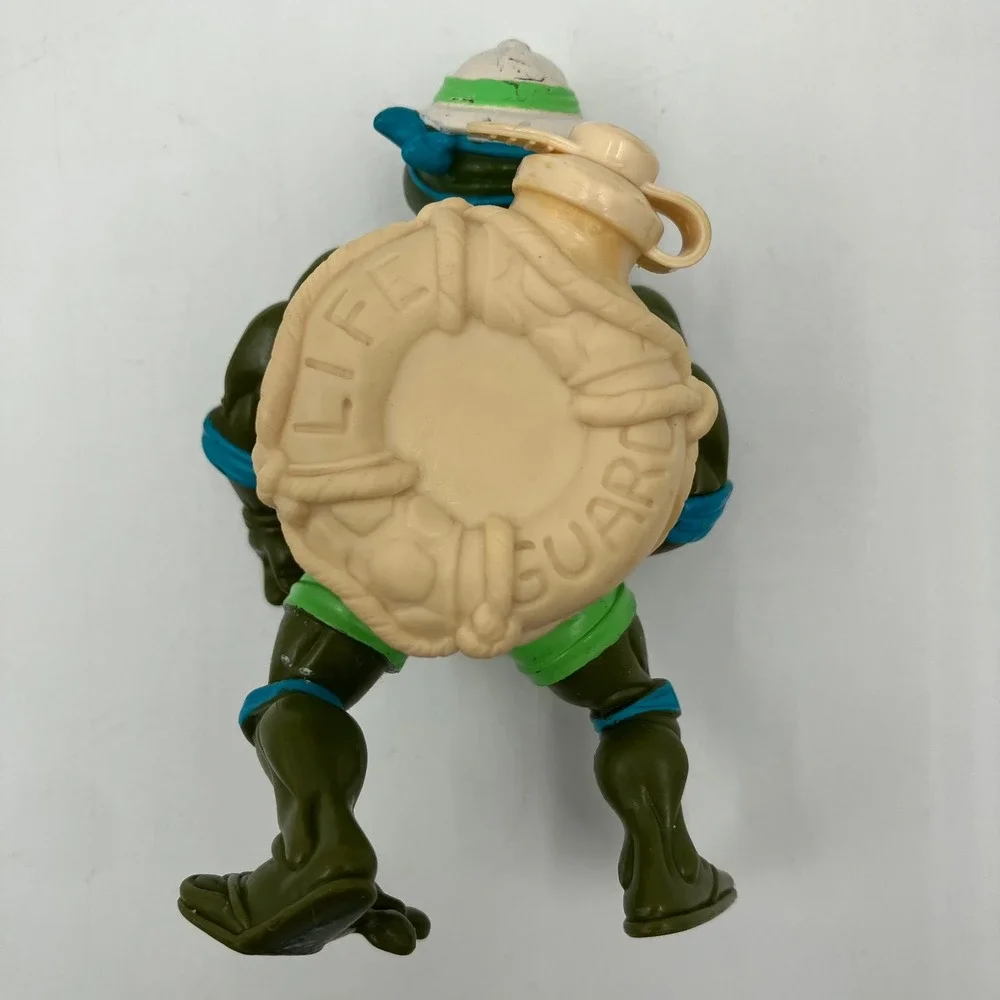 Vintage 1992 TMNT Lifeguard Leo Action Figure Playmates Leonardo 100% COMPLETE